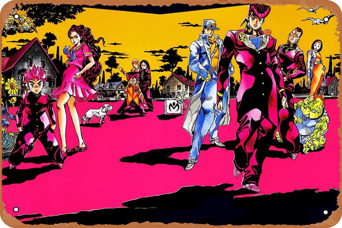 Wine Tag Label - Affiche de dessin animé JoJos Bizarre,