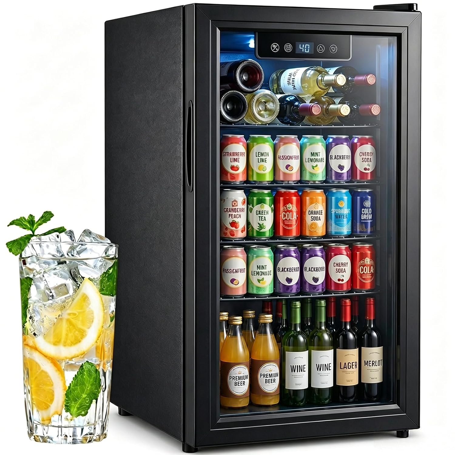 Wine Beer Fridge - Réfrigérateur à boissons de 3,2 pieds