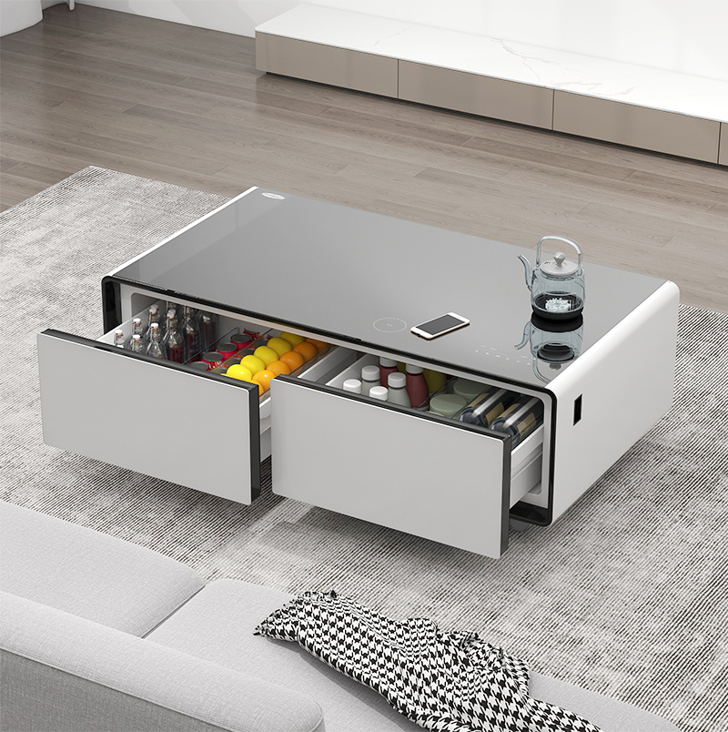 Wine Beer Fridge - Table basse intelligente avec mini-réfrigérateur pour