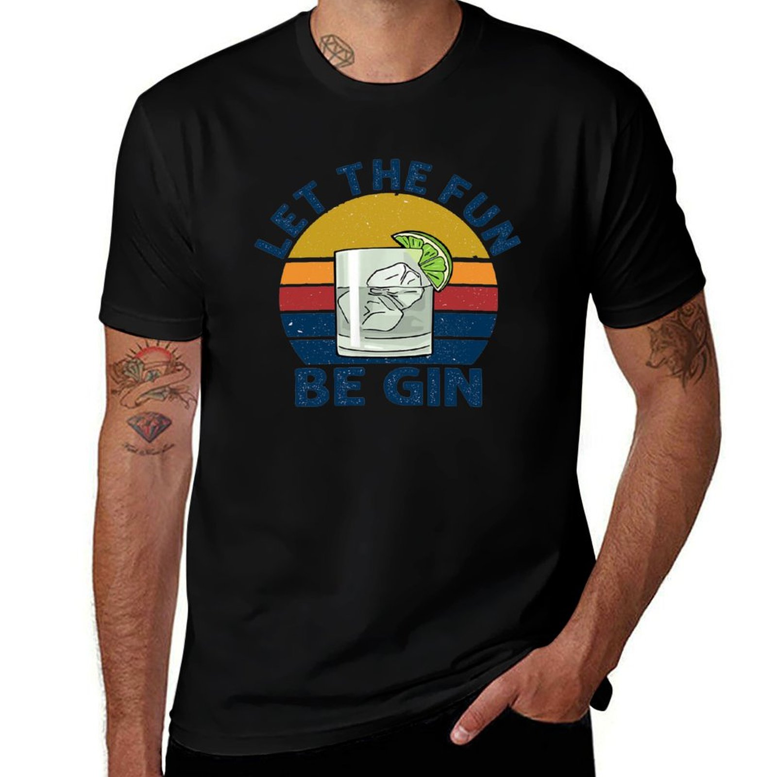 Beer Wine Gin - T-shirt WINE LET THE FUN BE