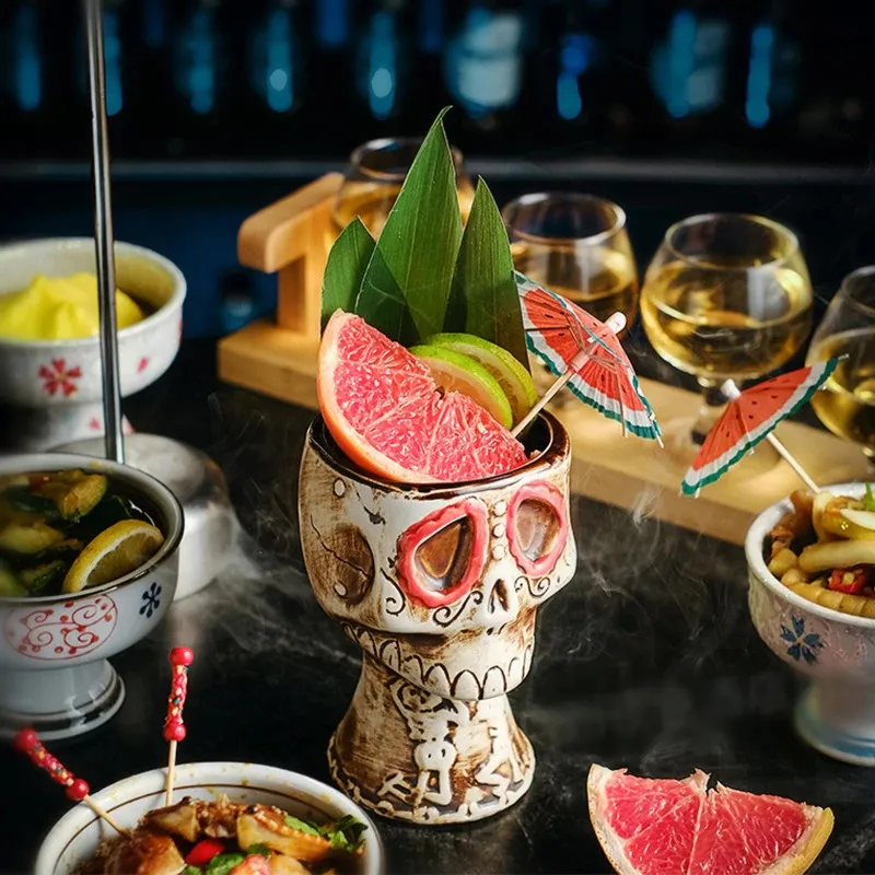 Wine Beer Cocktail - Verre à Cocktail crâne de fête