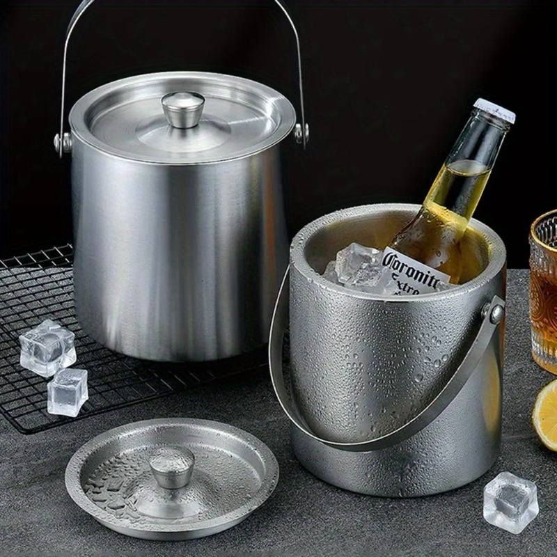 Wine Beer Refrigerator - Refroidisseur isolé en acier inoxydable, glace,
