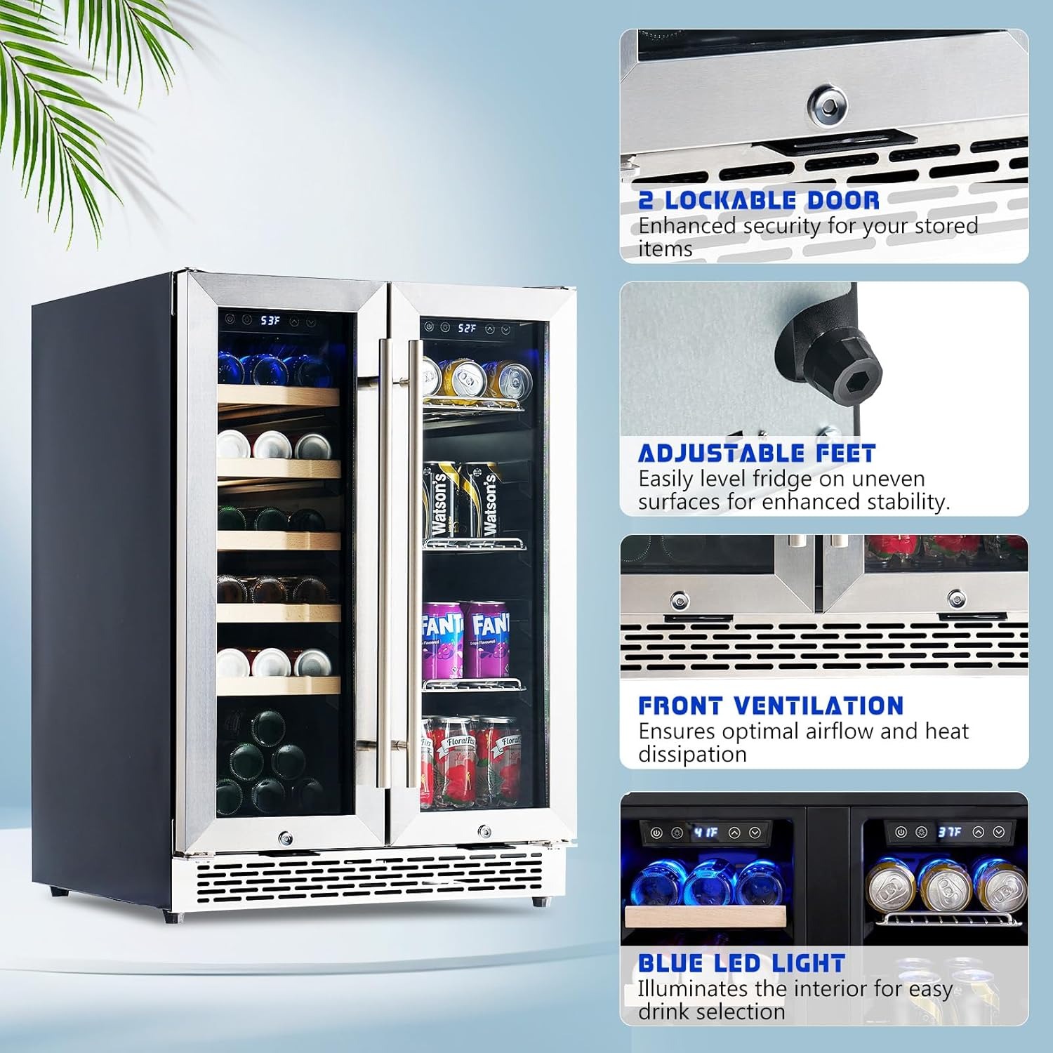 Wine Beer Dual Zone - Refroidisseur de boissons à double zone