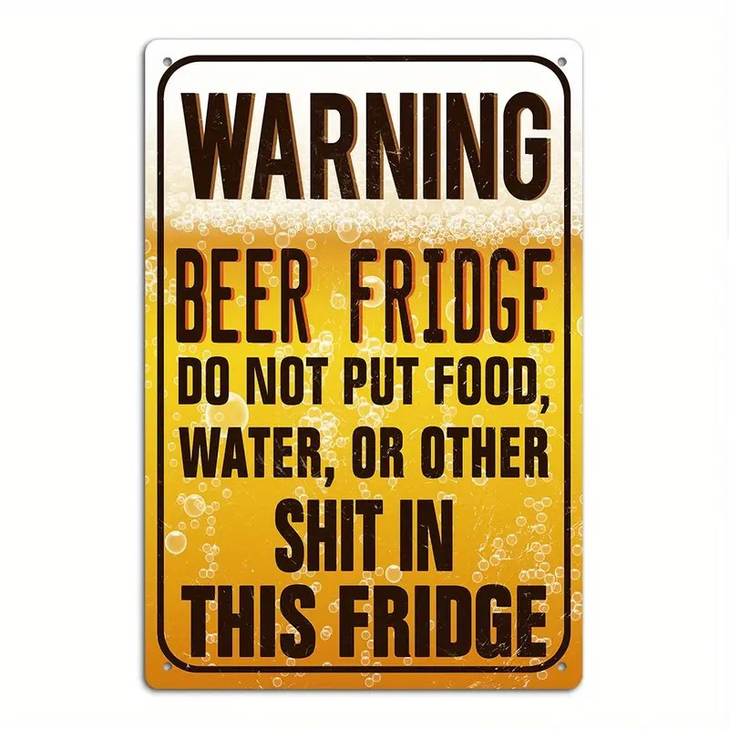 Pancarte en métal vintage humo - Wine Beer Fridge avis et prix