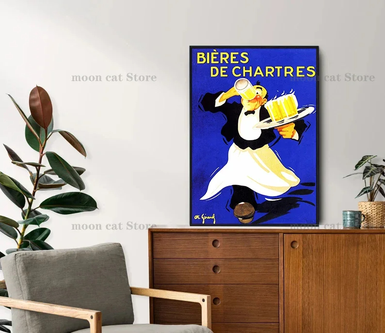 Affiche sur toile de vin franç - Beer Wine Gin avis et prix