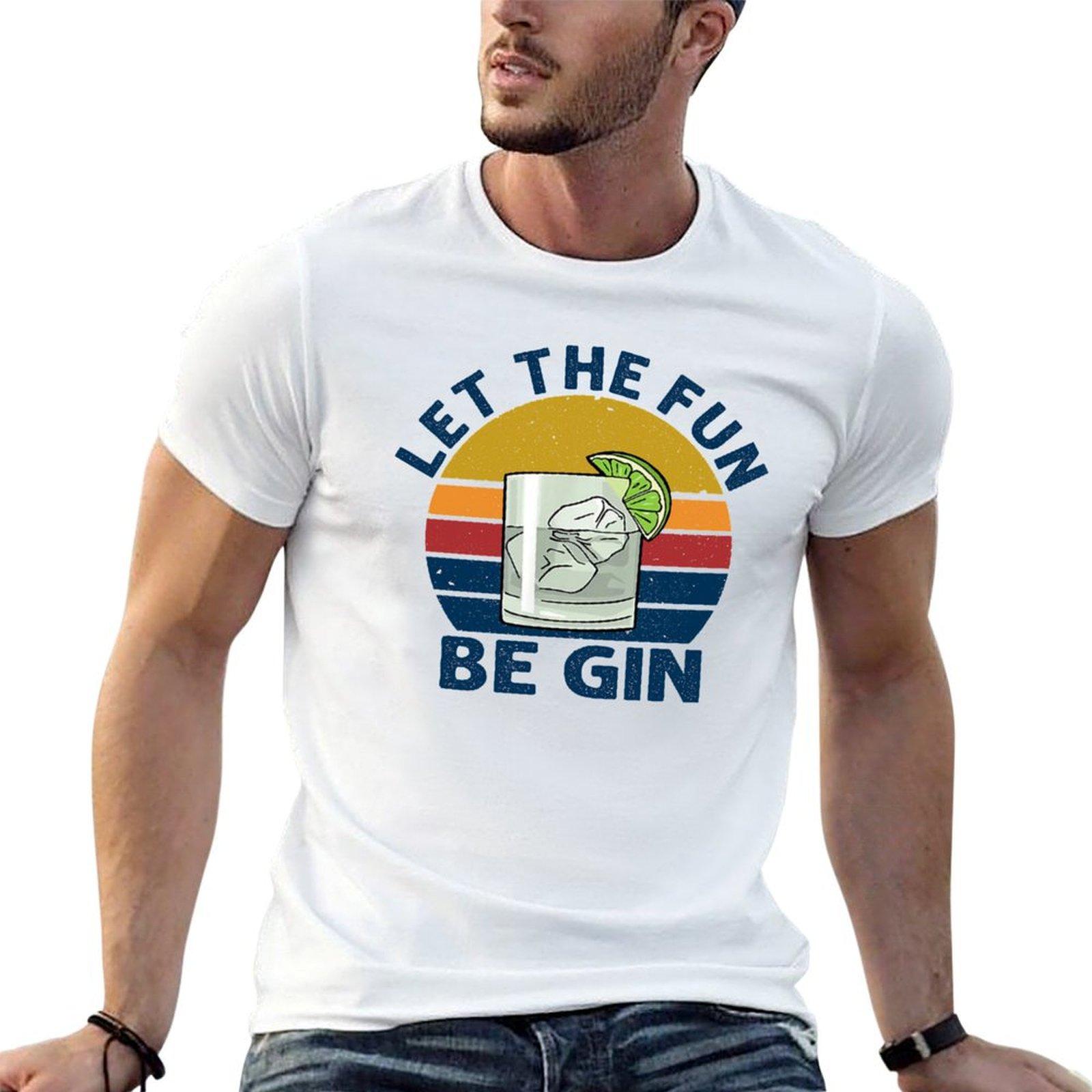 T-shirt WINE LET THE FUN BE GI - Beer Wine Gin avis et prix